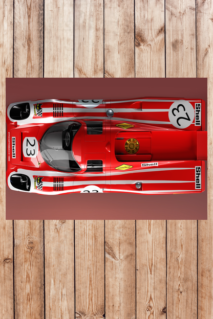 Porsche 917K in Salzburg Livery in 3D imagery