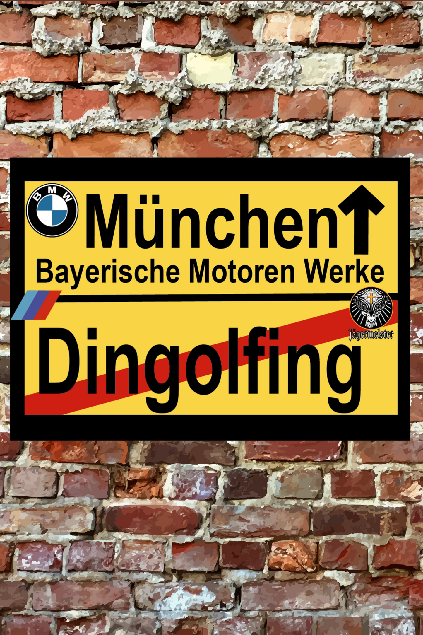 BMW Factory Road Sign