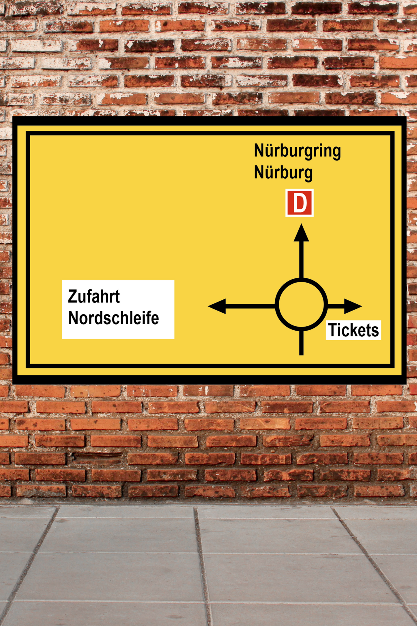 Authentic Nürburgring Road Sign