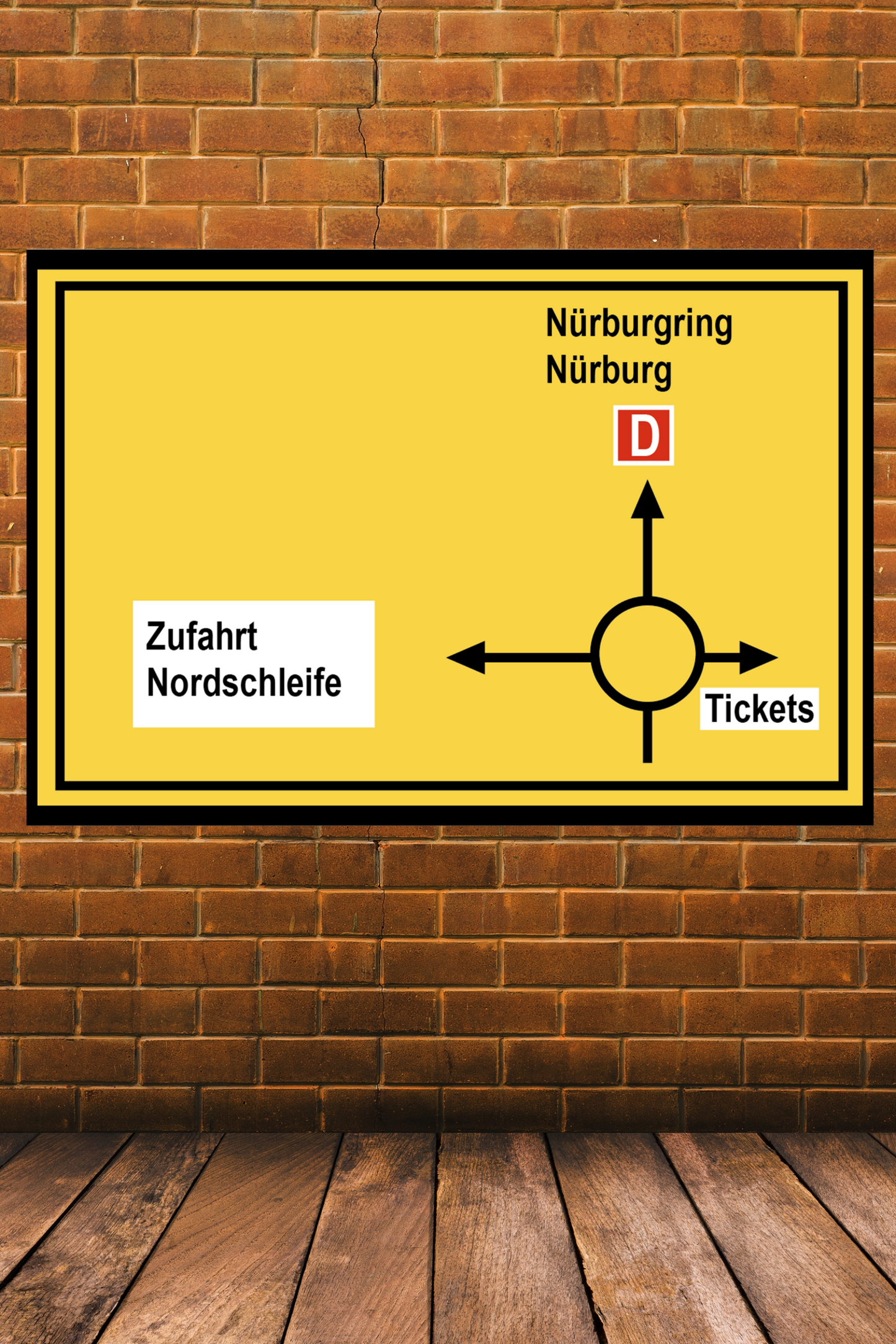 Authentic Nürburgring Road Sign