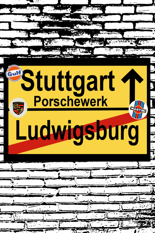 Porsche Factory Road Sign