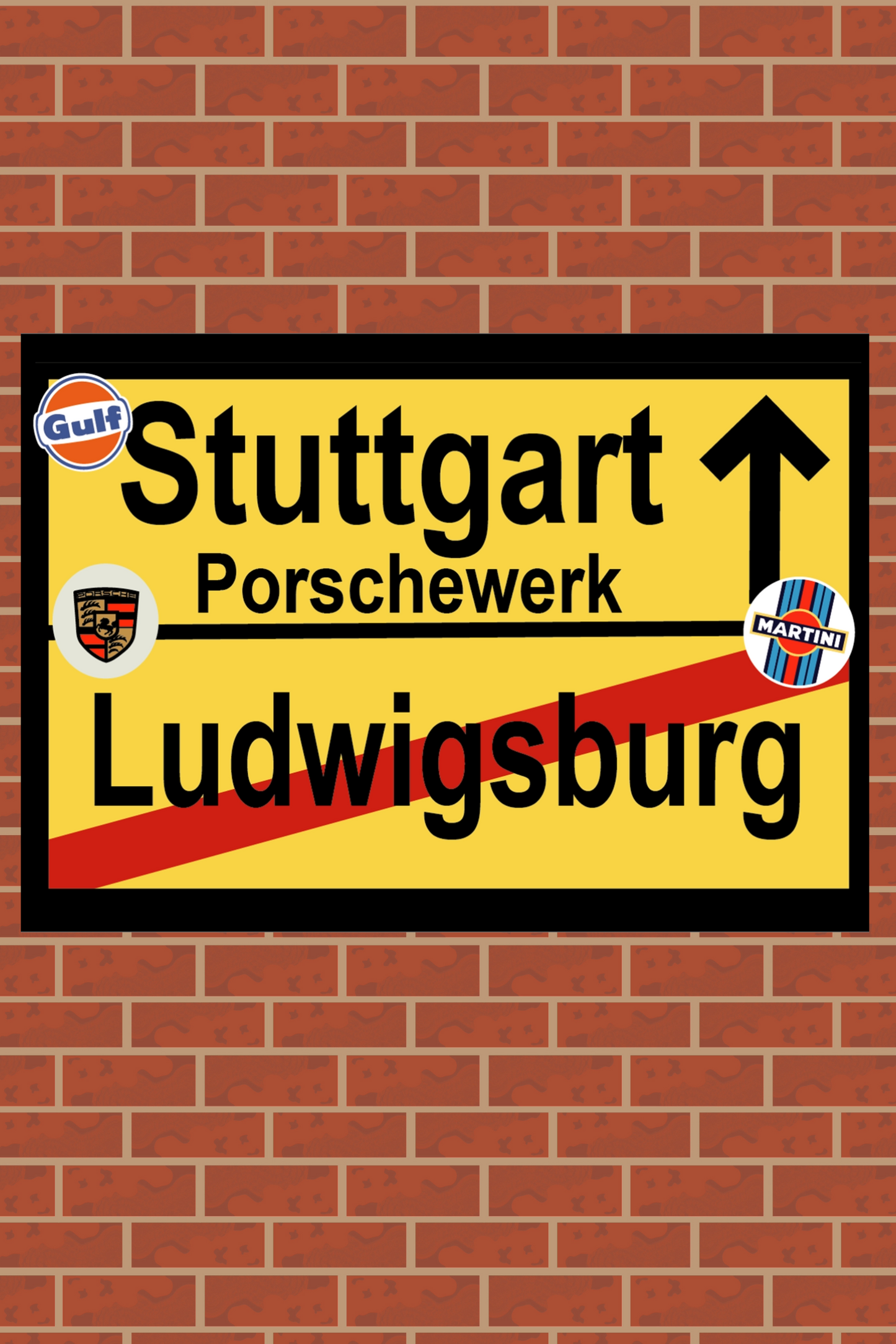 Porsche Factory Road Sign